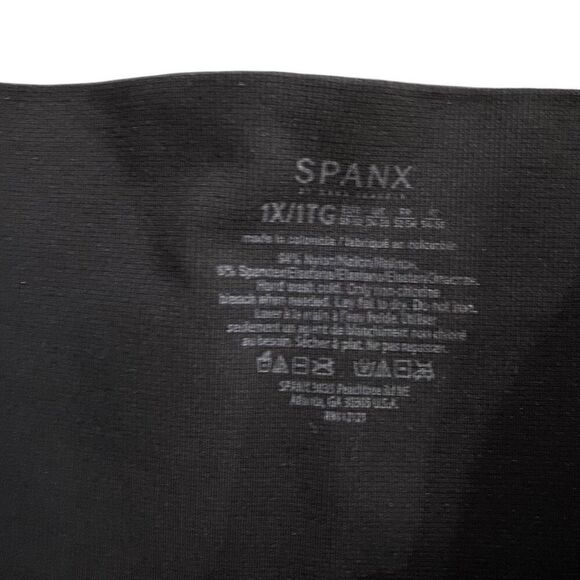 Spanx Black Leggings 1X | High Rise Shaping Tummy Control | Plus Size - Picture 2 of 4